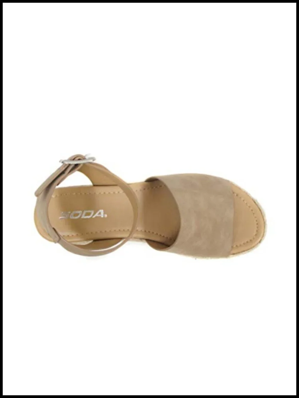 Open Toe Buckle Ankle Strap Espadrilles Flatform Wedge Sandal